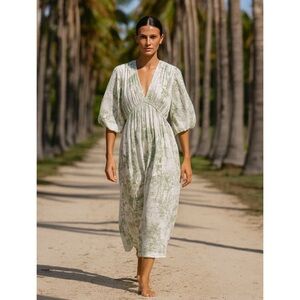 Milio Milano Cotton Gauze maxi Dress Small